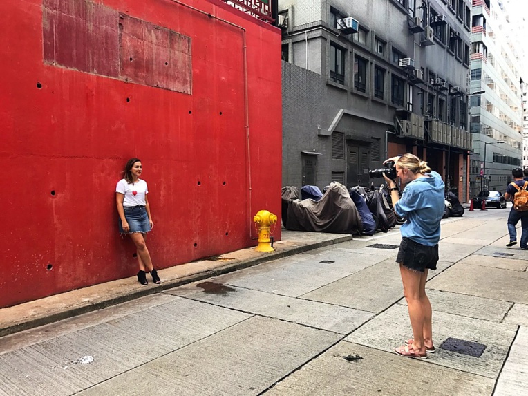 In front of Michelle’s lens!