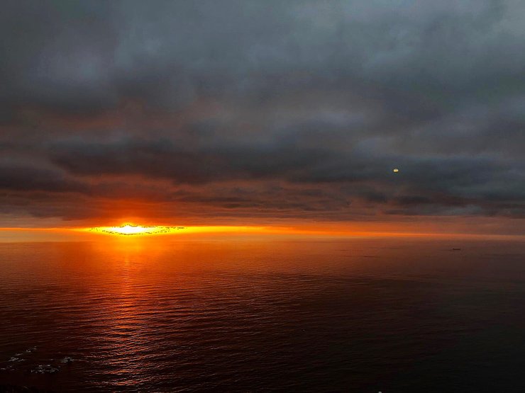 Sunset on the ocean from Lion's Head