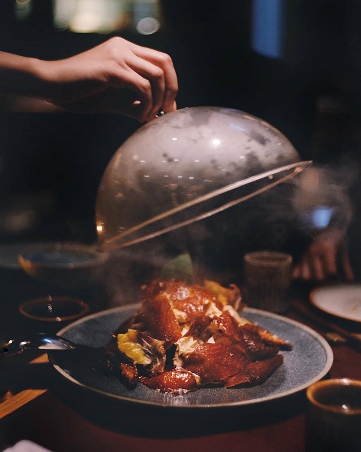 Tea-Smoked Crispy Free-range Yellow Chicken at John Anthony. Photo credit @hkfoodblog