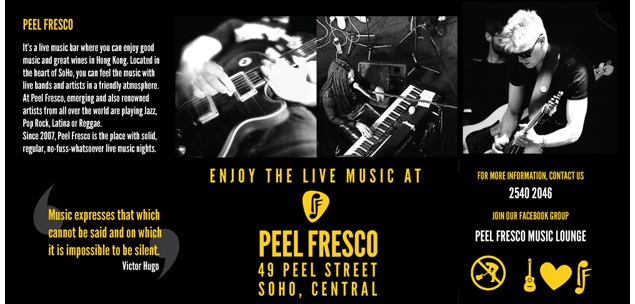 Good music all week long at the Peel Fresco... Good music all week long at the Peel Fresco...
