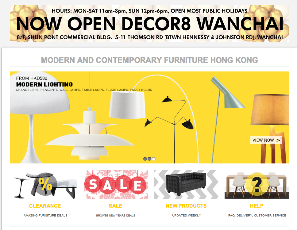 Decor8, furniture design paradise, opens showroom in Wanchai