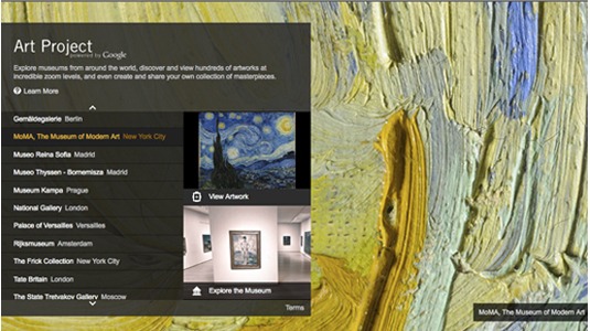 Google Art Project : De l’art sur demande Google Art Project : De l’art sur demande