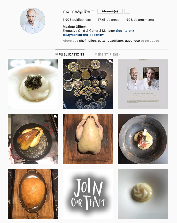 5 chefs Français de Hong Kong à suivre sur Instagram